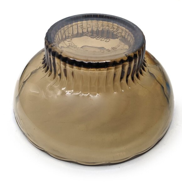 Vintage E.O. Brody Co. M2000 Amber Brown Glass Pedestal Bowl 50's Nut Dish Vase - Picture 12 of 12